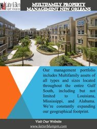 Multifamily Property Management New Orleans | Call -(504)483-7028 | latterblumpm.com