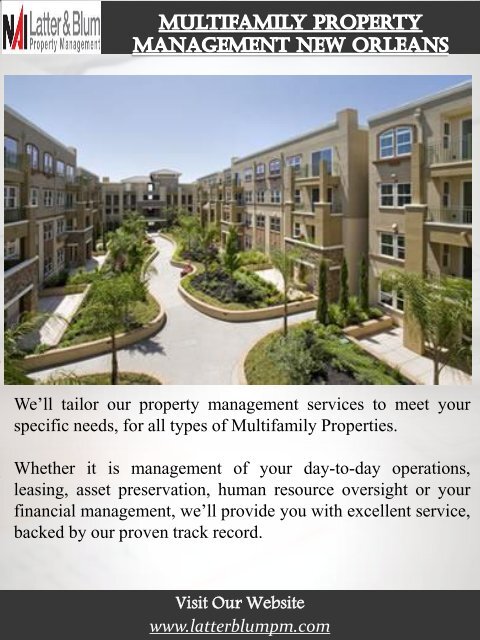 Residential Property Management New Orleans | Call -(504)483-7028 | latterblumpm.com