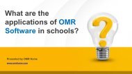 What are the applications of OMR software in schools