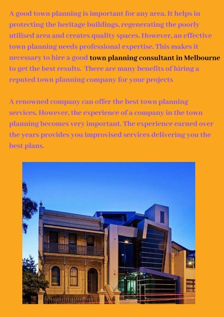 Why Choose a Reputable Town Planning Consultant in Melbourne