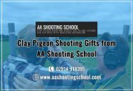 Get Clay Pigeon Shooting Gifts from AA Shooting School, Dorset, UK