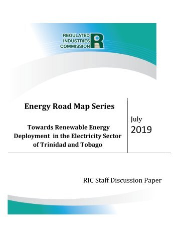 Towards Renewable Energy Deployment in the Electricty Sector of Trinidad - July 2019