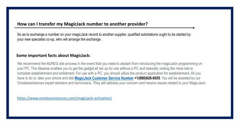 Magicjack Customer Support +1(888)626-6555 Magicjack Activation