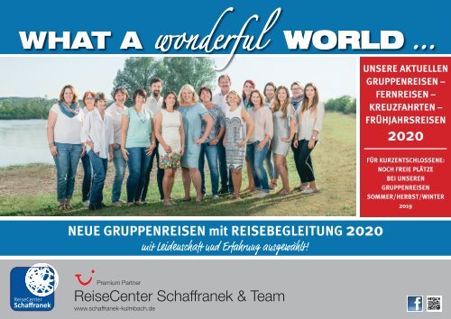 Gruppenreisen 2020 - Vorschau - Schaffranek Kulmbach