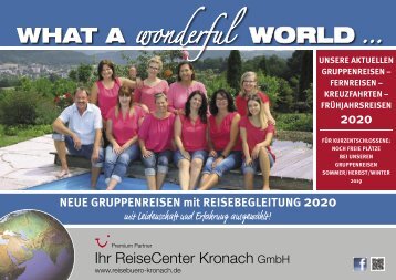 Gruppenreisen 2020 Vorschu Schaffranek Kronach