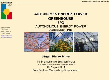 Envelope Power Greenhouse - SolarZentrum Mecklenburg ...