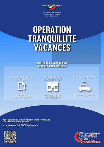 Opération Tranquillité Vacances