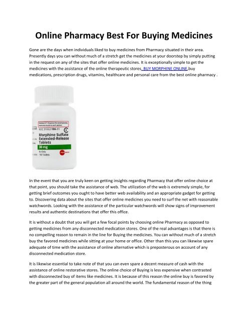 Online Pharmacy Best For Buying Medicines