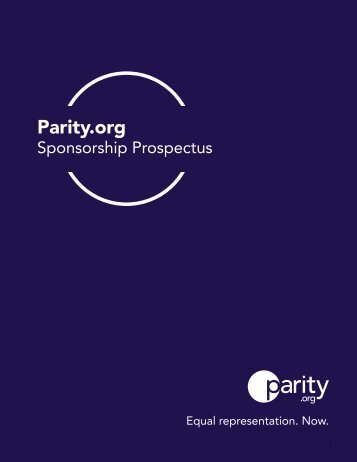 Sponsorship Prospectus Parity.org