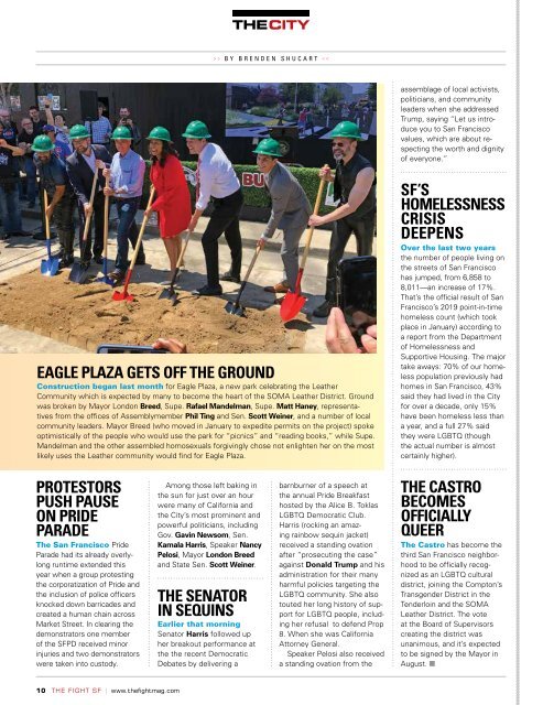 THE FIGHT SF / BAY AREA LGBTQ MONTHY MAGAZINE JULY 2019