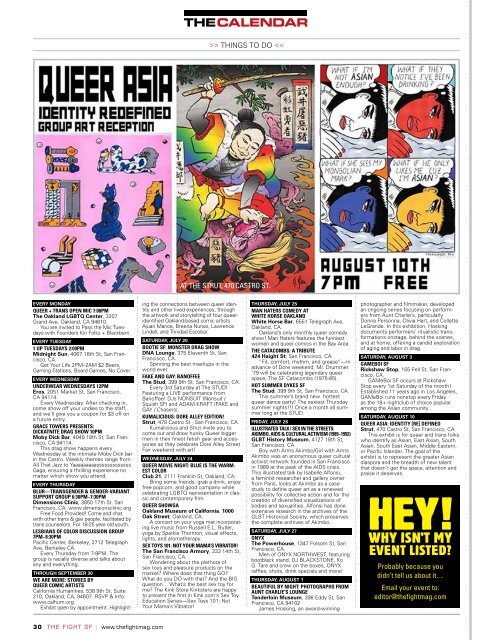 THE FIGHT SF / BAY AREA LGBTQ MONTHY MAGAZINE JULY 2019