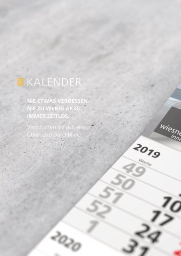 Geiger Notes Kalender mit Werbedruck