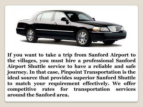 Trusted and Reliable Sanford Airport Shuttle Service