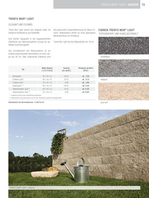 70 Mauern | Strato mur®  Strato Mur® - Lithonplus