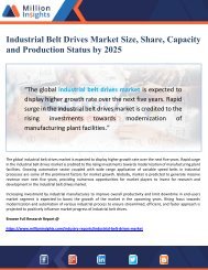 Industrial Belt Drives Market Size, Share and Capacity by 2025