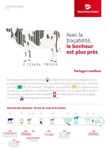 Livret d'idées n°16 : Avec la traçabilité, le bonheur est plus près