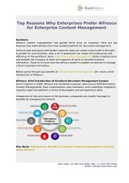 Top Reasons Why Enterprises Prefer Alfresco for Enterprise Content Management