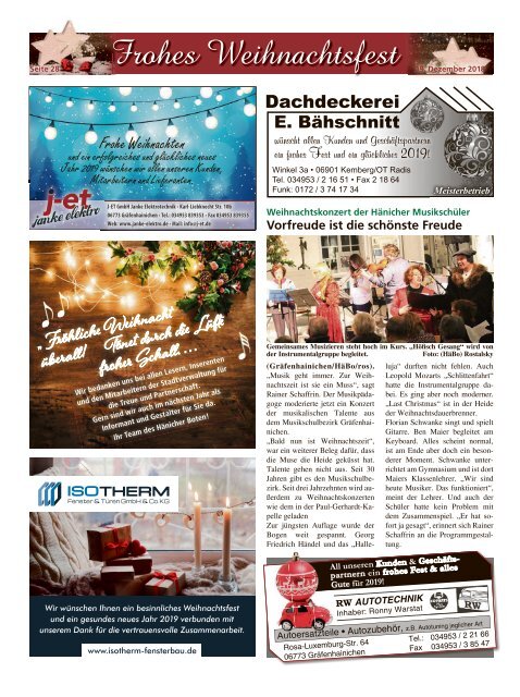 Hänicher Bote | Dezember-Ausgabe 2018