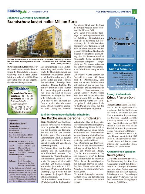 Hänicher Bote | November-Ausgabe 2018