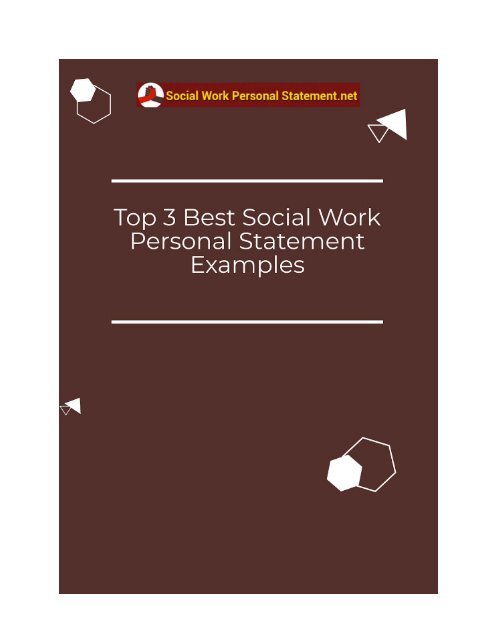 personal statement examples for social work