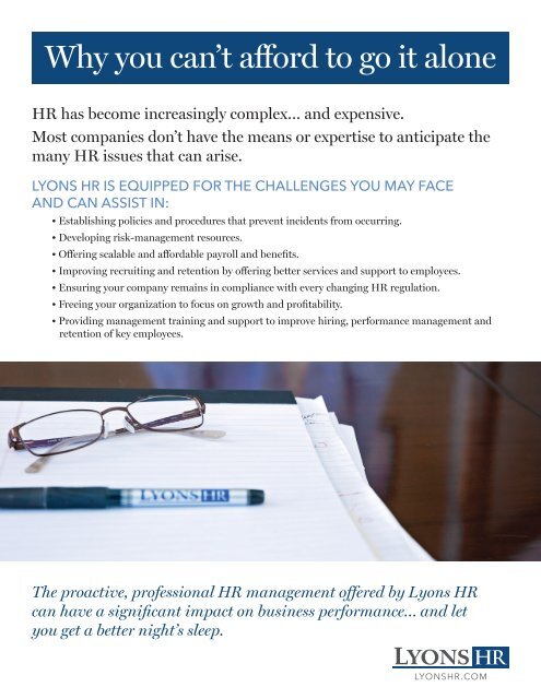 Lyons HR brochure