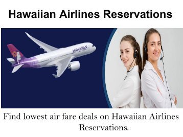 Hawaiian Airlines Reservations Phone Number