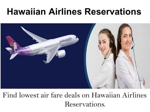 Hawaiian Airlines Reservations Phone Number