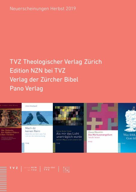 TVZ Neuerscheinungen Herbst 2019