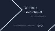 Willibald Goldschmidt - Provides Consultation in Business Development