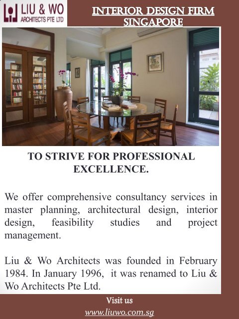 Interior Design Firm Singapore