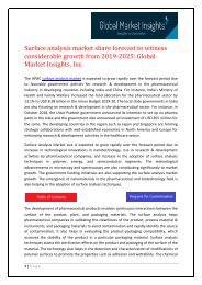 Surface analysis market share research by applications and regions for 2019-2025