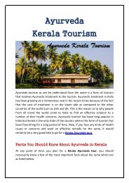 All About Ayurveda Kerala Tourism