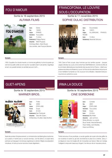 Le Plus Boxoffice n°23 – 14 septembre 2015
