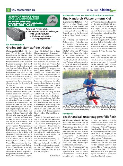 Hänicher Bote | Mai-Ausgabe 2018