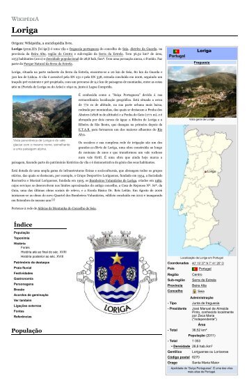 História de Loriga – Wikipédia artigo criado pelo historiador António Conde