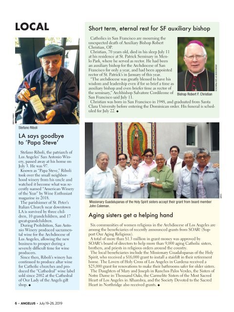 Angelus News | July 19-26, 2019 | Vol. 4 No. 26