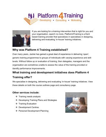 Platform4Training  - Leading Management Skills Training in Kent