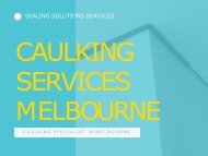 Caulking Services Melbourne