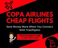 Copa Airlines Cheap Flights - Tripiflights - Copa Airlines Reservations