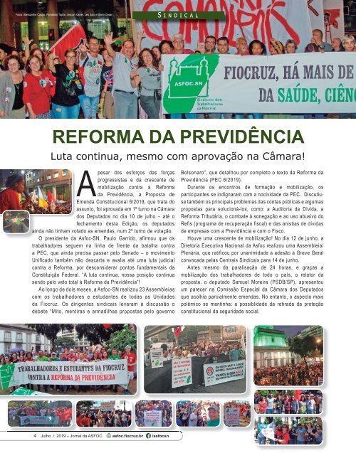 JORNAL ASFOC-SN EDIÇÃO JULHO DE 2019