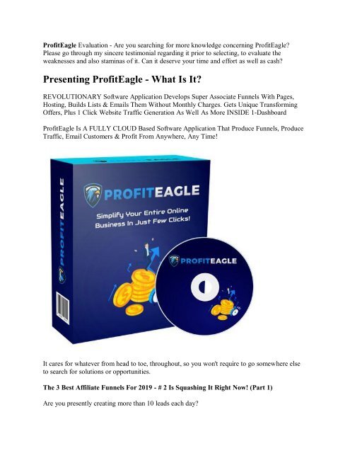 Does ProfitEagle Really Work