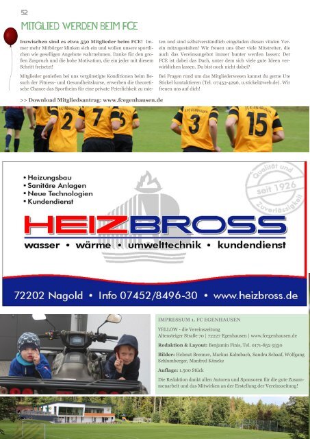 YELLOW | Vereinszeitung 1. FC Egenhausen Juni 2019