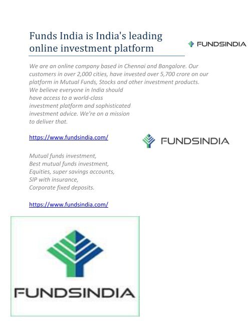 Best investment platform india Best investment platform india