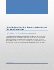 Benefits from Electrical Business Online Courses You Must Know About