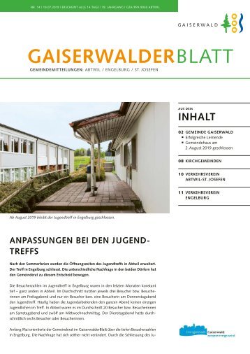 GaiserwalderBlatt (14/2019 vom 19. Juli 2019)