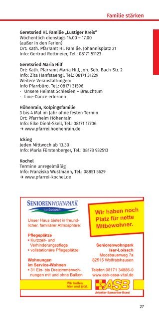 KBW Bad Tölz-Wolfratshausen Programm September 2019 bis Januar 2020