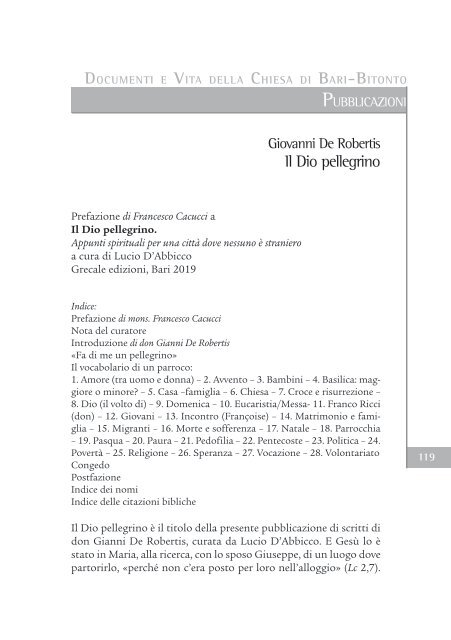 Bollettino Diocesano Gennaio-Marzo 2019