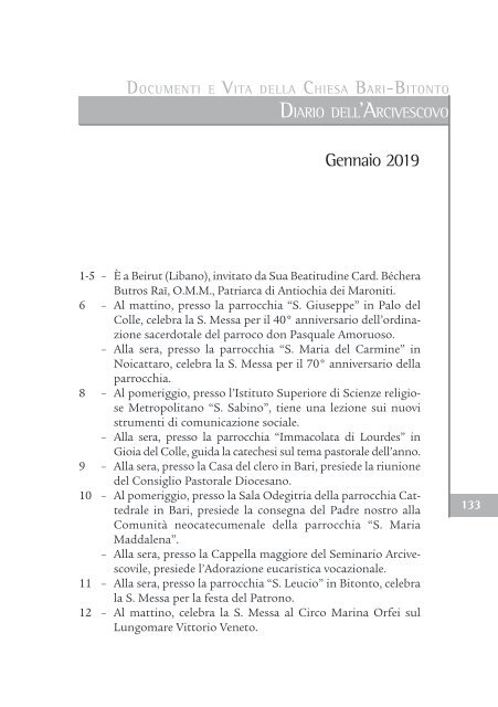 Bollettino Diocesano Gennaio-Marzo 2019