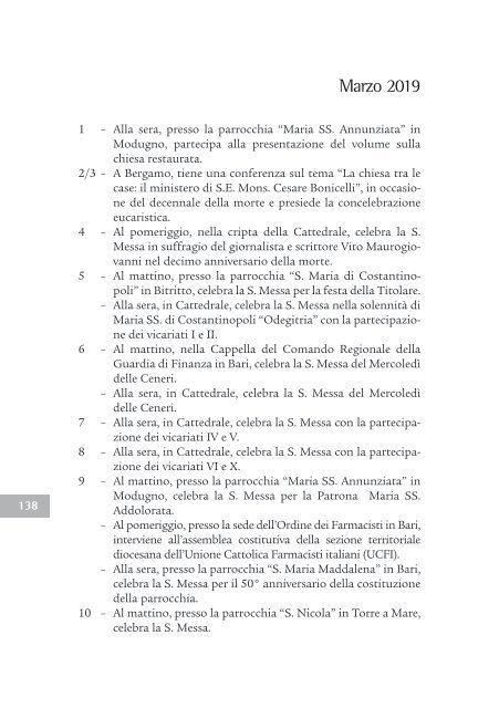 Bollettino Diocesano Gennaio-Marzo 2019