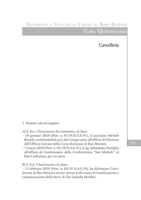 Bollettino Diocesano Gennaio-Marzo 2019